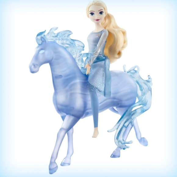 ❄️ Disney Frozen 2 Elsa Doll and Horse-Shaped Water Nokk Set 11 Inch 2022 HLW58 - Picture 1 of 10